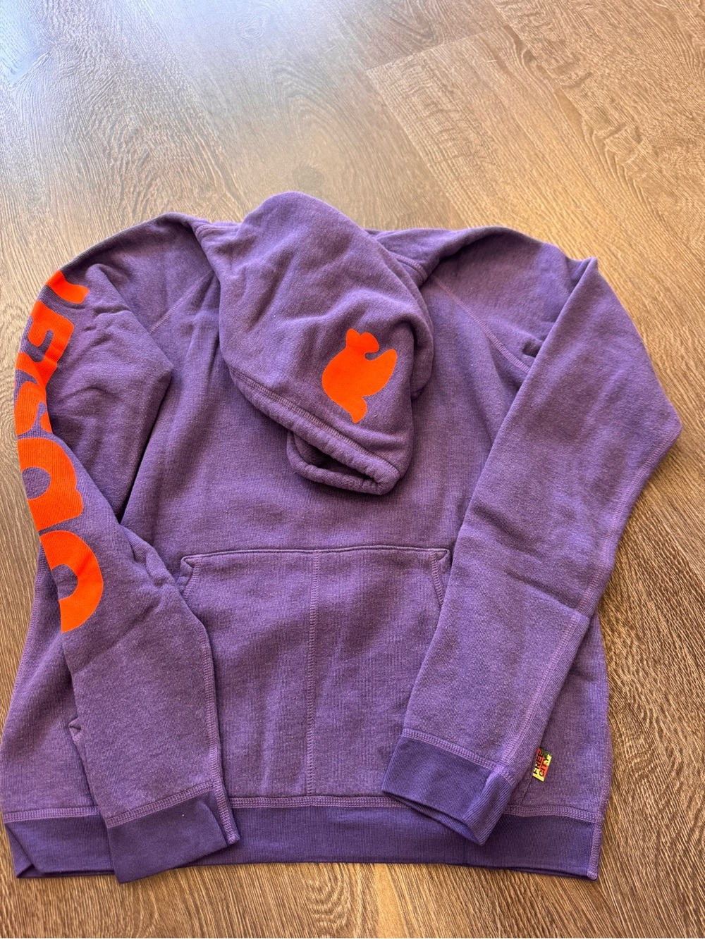 freecity Purple Hoodie with Orange Logo Accents